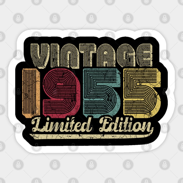 Vintage 1955 Limited Edition 65th Birthday Gift Sticker by aneisha